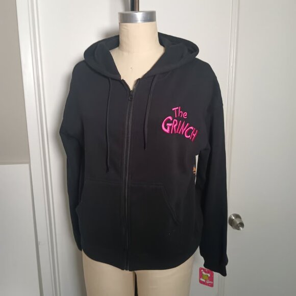 The Grinch Zip Up Hoodie Black Size Large - Picture 2 of 4